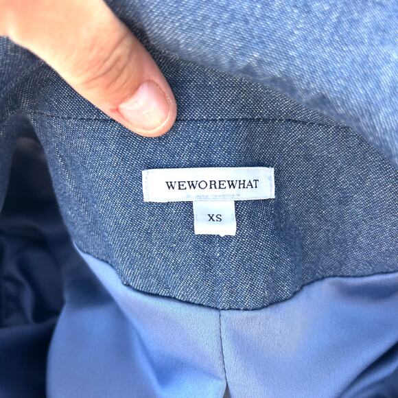 WeWoreWhat Downtown Blazer Jacket Houston Blue XS Structure Shoulders - Picture 3 of 11